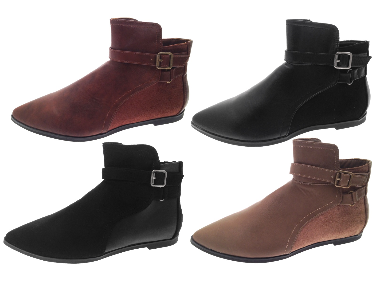 leather pixie ankle boots